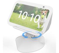 Adjustable Stand for Echo Show 5 (3rd), Tilt + Swivel Stand with Strong Magnetic, Rotates Side to Side, Compatible with Show 5 (3rd Gen)& iPhone 14 (White)