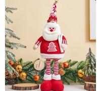 Adjustable Standing Christmas Red Gnomes, Handmade Large Snowman Gnome Stuffed Plush with Retractable Spring Legs, Scandinavian Christmas Decor Ornaments Holiday Home Decor