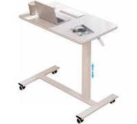 Adjustable Standing Desk, Mobile Laptop Table for Bedside or Living Room, Movable Nursing Table for Office, Portable Sofa Table - Versatile Home & Office Use