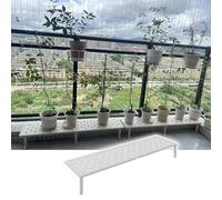 Adjustable Steel Balcony Window Sill Extender for Indoor Plants Stylish Pattern Design 60/80/100/120/150cm Shelf White 23.6"x4" Perfect for Gardening