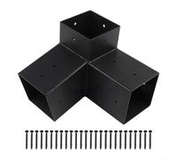 Adjustable Steel Brackets for 4x4 Wooden PostsWallMounted Pera Supports Garden Structure Accessories for Patios Dec & Gazebos