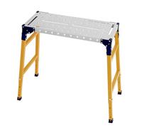 Adjustable Steel Work Platform, Portable Telescoping Scaffold for General Maintenance and Heavy Duty Construction Tasks