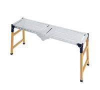 Adjustable Steel Work Platform, Portable Telescoping Scaffold for General Maintenance and Heavy Duty Construction Tasks