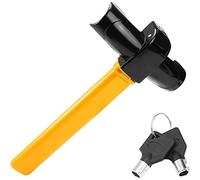 Adjustable Steering Wheel Lock T-bar Immobiliser Heavy Duty Anti Theft 2 Keys, Universal for Cars, Trailer, Vans, Caravans Security Locking Device Vehicle Safety Tool