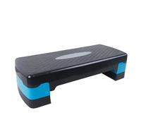 Adjustable step platform Adjustable Double-Layer Aerobic Fitness Small Pedals Sturdy Anti-Slip Plastic For Jumping Exercises Rhythmic Loading Up To 150kg Aerobic step platform(Blue Black 2-layer)