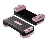 Adjustable step platform Multifunctional Home Workout Aerobic Step Platform Balance Exercise Deck Fitness Stepper Bench Aerobic step platform(Pink)
