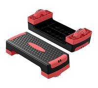Adjustable step platform Multifunctional Home Workout Aerobic Step Platform Balance Exercise Deck Fitness Stepper Bench Aerobic step platform(Red)