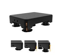 Adjustable Step Stool for Adults, Toddler Step Stools, 600 LBS Capacity Non-Slip Safety Step Platform for Elderly, Portable Stair Assist for Cars, Bedside, Kitchen, and Shower, Black