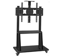 Adjustable Stless Steel le TV Stand for 15 32" TVs Black Rolling TV Cart with Wheels Tilting Height Adjustable Max VESA 100x100mm Supports Up to 10kg