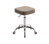 Adjustable Stool with Wheels Height Adjustment 40-58cm Multi-Purpose Office Desk Stools, Square Swivel Stool for Spa Drafting Salon Tattoo Work Massage(Khaki)