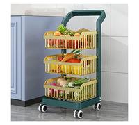 Adjustable Storage Rack with Wheels, 4-Tier Floor-Standing Cart for Kitchen Pantry and Utility Organization