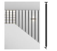 Adjustable Straight Staircase Balusters, Heavy Duty Iron Spindle Post Loft Railing for Stairs, Customizable Banister Column with Screws Kit, 140cm Tall