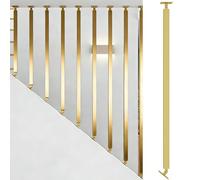 Adjustable Straight Staircase Balusters, Heavy Duty Iron Spindle Post Loft Railing for Stairs, Customizable Banister Column with Screws Kit, 140cm Tall