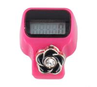 Adjustable Strap Electronic Finger Counter for Precise Manual Counting in Needlework Sports Coaching Event Registration and Learning Environments (Rose Red)