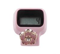 Adjustable Strap Electronic Finger Counter for Precise Manual Counting in Needlework Sports Coaching Event Registration and Learning Environments (Light Pink)