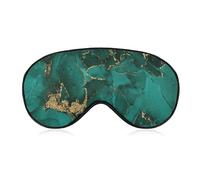 Adjustable Strap Sleep Eye Mask,Party Game Eye Mask,Sleeping Mask Eye Blocks Light Sleep Shade Cover for Travel Yoga Nap Compatible with Gold Glitter Watercolor Ink Splash Paint Teal Green Marble