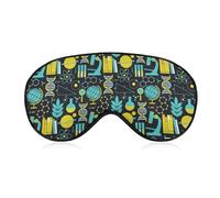 Adjustable Strap Sleep Eye Mask,Sleep Eye Elastic Mask,Unisex Comfortable Sleeping Eye Mask Cover for Airplane Travel Yoga Nap Compatible with Science Math Physical Chemical Biology