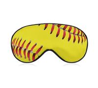 Adjustable Strap Sleep Eye Mask,Sleep Eye Elastic Mask,Unisex Comfortable Sleeping Eye Mask Cover for Airplane Travel Yoga Nap Compatible with American Red Line Yellow Softball