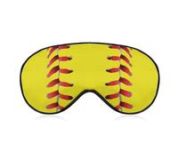 Adjustable Strap Sleep Eye Mask,Sleep Eye Elastic Mask,Unisex Comfortable Sleeping Eye Mask Cover for Airplane Travel Yoga Nap Compatible with Red Lines Yellow Softball