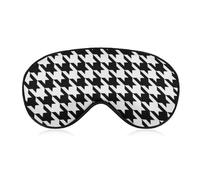 Adjustable Strap Sleep Eye Mask,Sleep Eye Elastic Mask,Unisex Comfortable Sleeping Eye Mask Cover for Airplane Travel Yoga Nap Compatible with Black and White Houndstooth