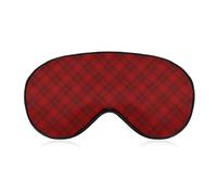 Adjustable Strap Sleep Eye Mask,Sleep Eye Elastic Mask,Unisex Comfortable Sleeping Eye Mask Cover for Airplane Travel Yoga Nap Compatible with Lumberjack Checkered Diagonal Square Plaid Red