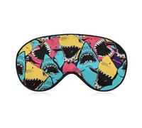 Adjustable Strap Sleep Eye Mask,Sleep Eye Elastic Mask,Unisex Comfortable Sleeping Eye Mask Cover for Airplane Travel Yoga Nap Compatible with Cool Funny Ocean Sea Sharks