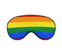 Adjustable Strap Sleep Eye Mask,Sleep Eye Elastic Mask,Unisex Comfortable Sleeping Eye Mask Cover for Airplane Travel Yoga Nap Compatible with Rainbow LGBT Pride Flag Stripes