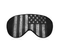 Adjustable Strap Sleep Eye Mask,Sleep Eye Elastic Mask,Unisex Comfortable Sleeping Eye Mask Cover for Airplane Travel Yoga Nap Compatible with Vintage Retro American Flag Black