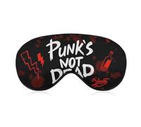 Adjustable Strap Sleep Eye Mask,Sleep Eye Elastic Mask,Unisex Comfortable Sleeping Eye Mask Cover for Airplane Travel Yoga Nap Compatible with Punk Rock Set Skull PunksDead Words Red Black