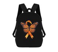 Adjustable Straps Daypack Multiple Sclerosis Awareness Butterfly School Bag Printed Schools Backpack for Travel, Work, Camping, 42X32X14Cm
