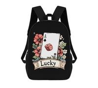 Adjustable Straps Sports Bag Lucky Flower A School Bag Printed Schools Backpack for Hiking, Work, Travel, 42X32X14Cm