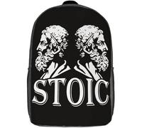 Adjustable Straps Sports Bag Philosopher Stoic Knapsack Durable Daypack for Hiking, Work, Travel, 42X32X14Cm