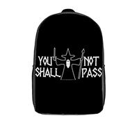 Adjustable Straps Students Bookbag You Shall Not Pass Backpack Waterproof Travel Bag for Work, Hiking, Camping, 42X32X14Cm