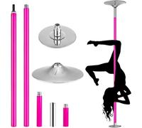 Adjustable Stripper Pole for Home & Gym, Extension Pole Kit, Portable Dance Pole for Practice & Fitness, Supports 440 Lbs (Silver 2.9M)