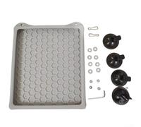 Adjustable Suction Bracket Silicone Case Housing for Starlink Mini, Stable and Portable Fixing on Smooth Surfaces like Car Roofs and Glass, Suitable for Outdoor and RV Use (Suction cup + Hook White )