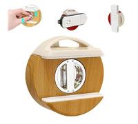 Adjustable Suction Cup Power Strip Holder, Wall Mount Socket Fixer & Under-Desk Management Organizer, Reusable Rotating Cord Holder for Home, Office and Kitchen (Yellow)