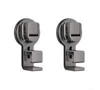 Adjustable Suction Cup Washbasin Hook For Bathroom Kitchen Shower Storage Rack Rotatable Aluminum Alloy Towel Hanger On Glass For Tile Wall No Drilling Required White Grey Finish Two Pack Set(Gray)