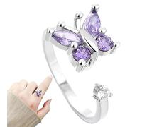 Adjustable Sunflower Jewelry, Calming Stress Band, 0.93x0.67 Inches Fidget Ring with Rotatable Top, Shiny Alloy Bauble, Comfort Ornament with Floral Style, Meditation Accessory for Adults and Work