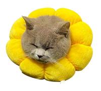 Adjustable Sunflower Shape Cat Collar, Soft, Reusable Anti-Licking Elizabethan Recovery Cone, Designed with a Fun and Cute Sunflower Shape, for Small Cats and Dogs, 1 Piece