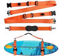 Adjustable SUP Shoulder Strap,Carrier Carrying Strap for Kayak,Paddle Board,Surfboard with Padded Shoulder Sling,Paddle Carrier,Metal Accessories (Orange)