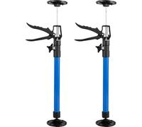 Adjustable Support Pole 2 Pcs Labor-Saving Telescopic Steel Support Rod Cabinet Jack Drywall Construction Tool Extensible Non-Slip Hand Lifting for Cabinet(Blue,30-59cm)