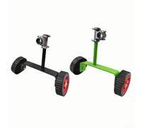 Adjustable Support Wheels Kit for Walk Behind String Trimmer Works with 26mm 28mm Shaft Tube Sizes Plastic and Metal Build (green)