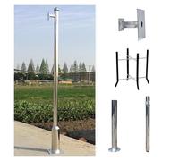 Adjustable Surveillance Pole for Outdoor Security Cameras, All-Weather Mounting Solution with Extended Height Range