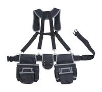 Adjustable Suspenders Tool Belt for Builders Equipped with Multi Pocket Holders and Reinforced Straps Waist Belt for Workers