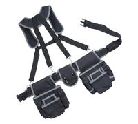 Adjustable Suspenders Tool Belt for Builders Equipped with Multi Pocket Tool Holders and Reinforced Straps Adjustable Suspenders Tool Belt