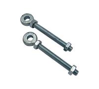 Adjustable Swing Gate Hinge Eyebolts & Nuts X2 (M16 X 100MM Zinc Plated Eye Bolt)