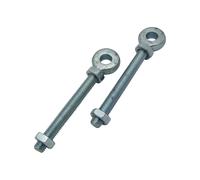 Adjustable Swing Gate Hinge Eyebolts & Nuts X2 (M20 X 102MM Zinc Plated Eye Bolt)