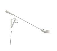 Adjustable Swing Long Arm Wall Light, Indoor Industrial Wall Lamp with Plug and Switch Rotating Metal Wall Lights for Living Room Hotel Bar Cafe,White,S Aqiong