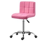 Adjustable Swivel Bar Stool with Back, Modern PU Leather Upholstered Hydraulic Kitchen Dining Chair, Counter Height, Armless, Square Design, 360-Degree Rotation