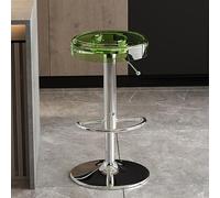 Adjustable Swivel Bar Stools, Acrylic Bar Stools for Kitchen Counter, Armless Design with Footrest, Modern Dining Chairs for Home and Bar Use